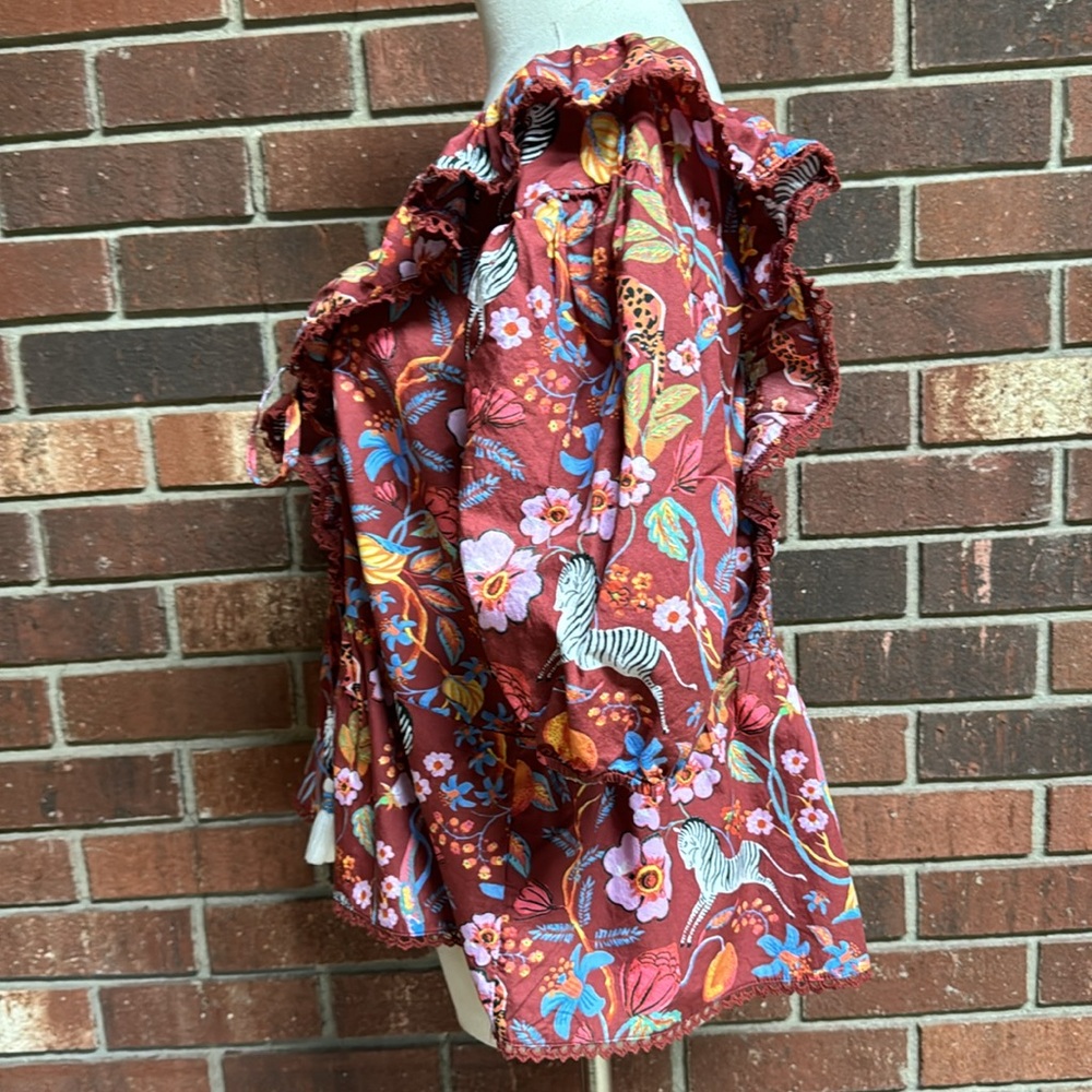 Maeve Ruffled Tie-Front Blouse - Picture 10 of 14
